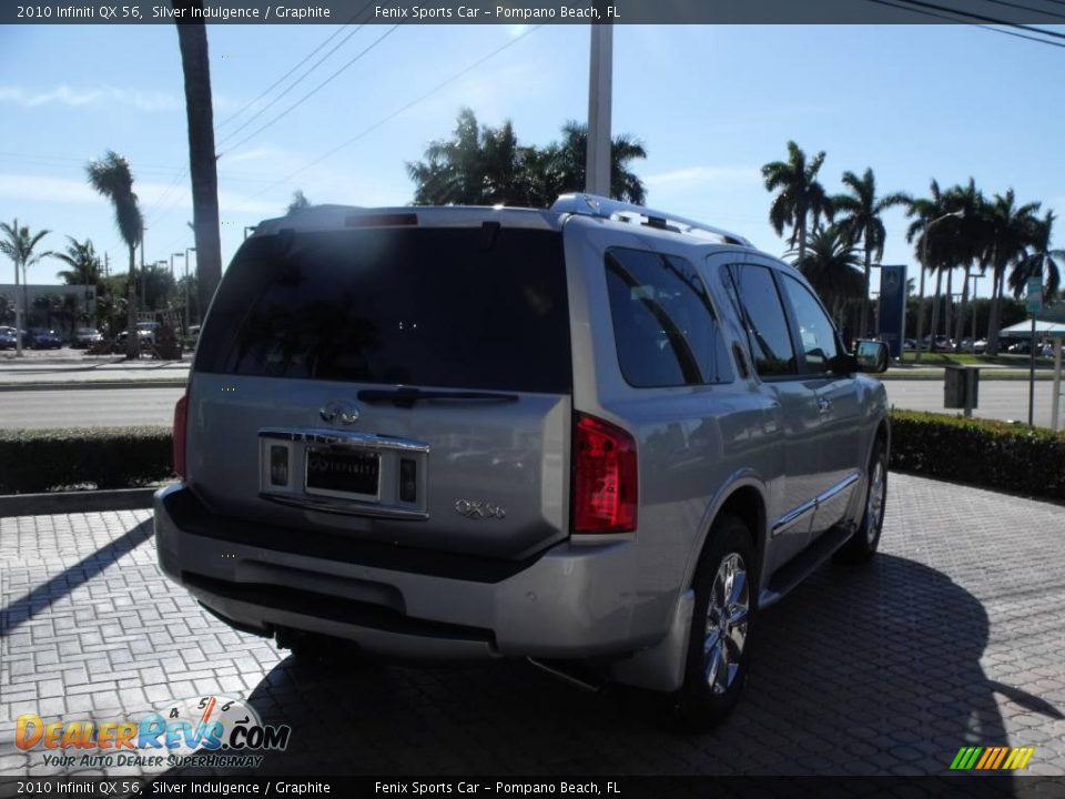 2010 Infiniti QX 56 Silver Indulgence / Graphite Photo #6