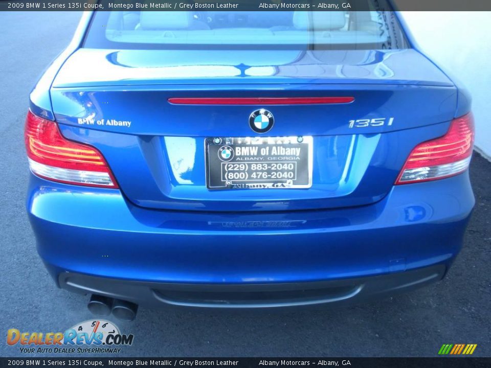 2009 BMW 1 Series 135i Coupe Montego Blue Metallic / Grey Boston Leather Photo #4