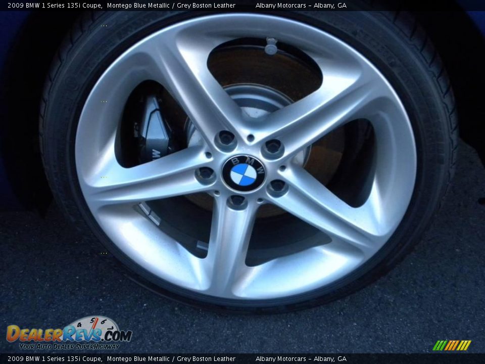 2009 BMW 1 Series 135i Coupe Montego Blue Metallic / Grey Boston Leather Photo #5