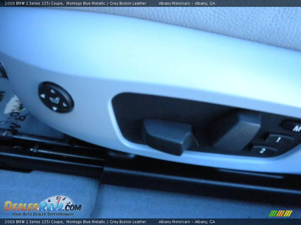 2009 BMW 1 Series 135i Coupe Montego Blue Metallic / Grey Boston Leather Photo #8