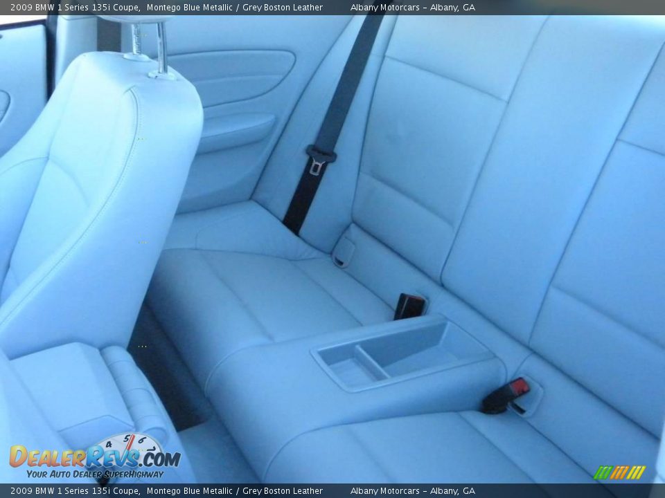 2009 BMW 1 Series 135i Coupe Montego Blue Metallic / Grey Boston Leather Photo #11