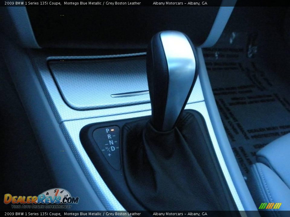 2009 BMW 1 Series 135i Coupe Montego Blue Metallic / Grey Boston Leather Photo #15