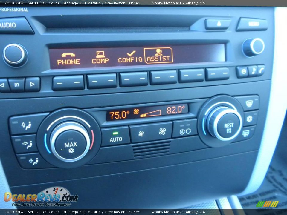 2009 BMW 1 Series 135i Coupe Montego Blue Metallic / Grey Boston Leather Photo #16