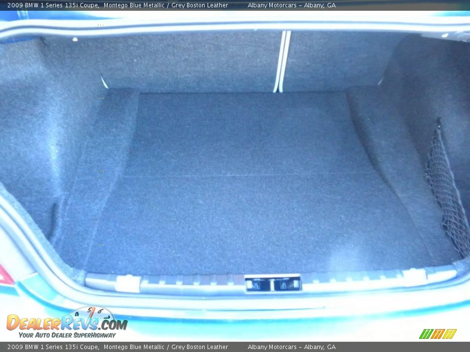 2009 BMW 1 Series 135i Coupe Montego Blue Metallic / Grey Boston Leather Photo #19