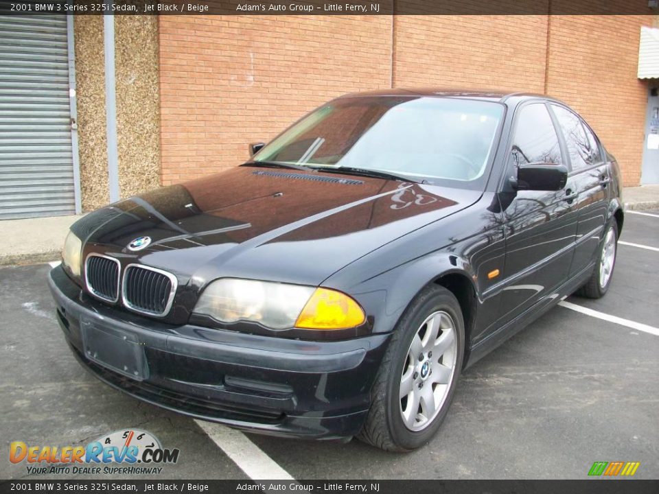 2001 BMW 3 Series 325i Sedan Jet Black / Beige Photo #1