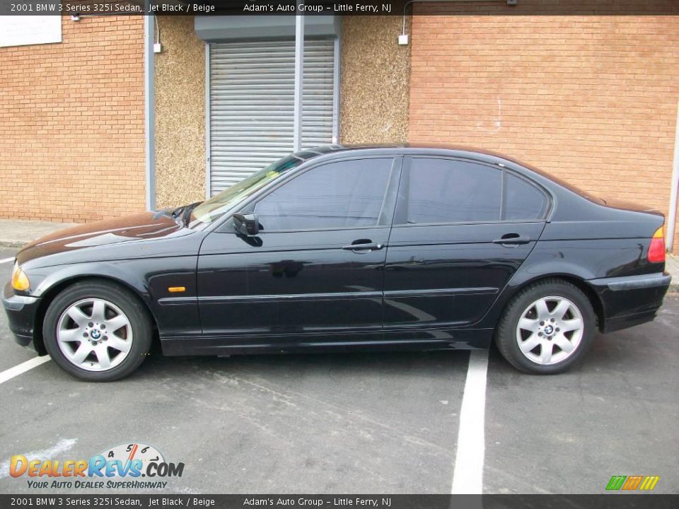 2001 BMW 3 Series 325i Sedan Jet Black / Beige Photo #3