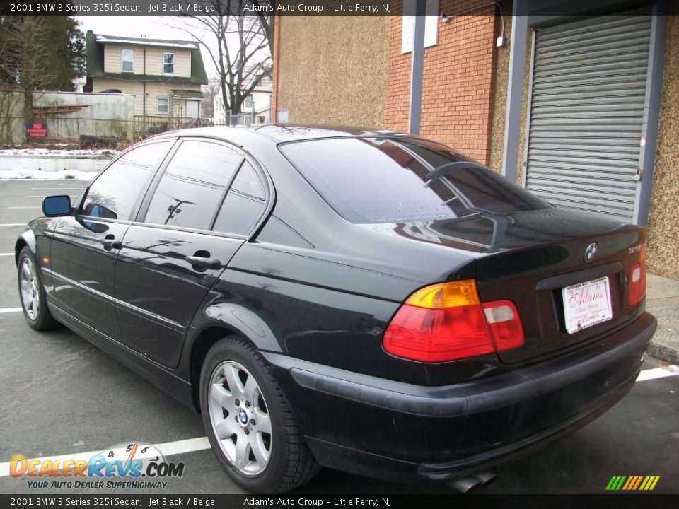 2001 BMW 3 Series 325i Sedan Jet Black / Beige Photo #4