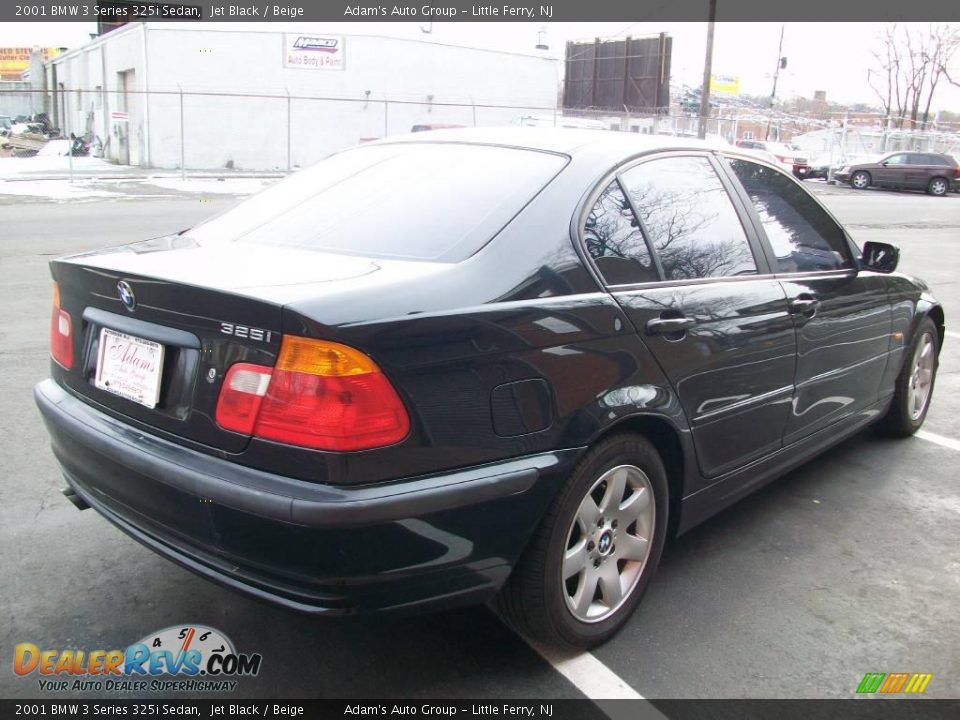 2001 BMW 3 Series 325i Sedan Jet Black / Beige Photo #5