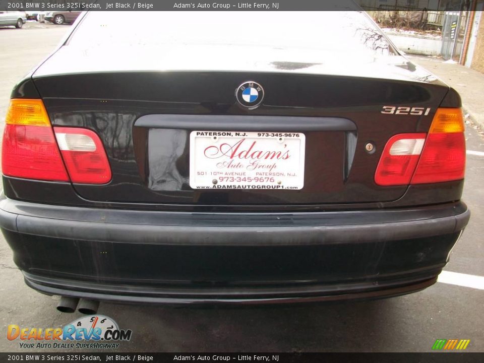 2001 BMW 3 Series 325i Sedan Jet Black / Beige Photo #7