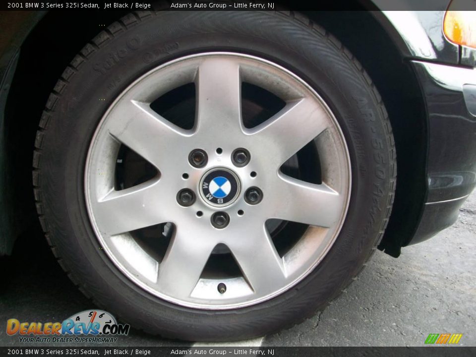 2001 BMW 3 Series 325i Sedan Jet Black / Beige Photo #8