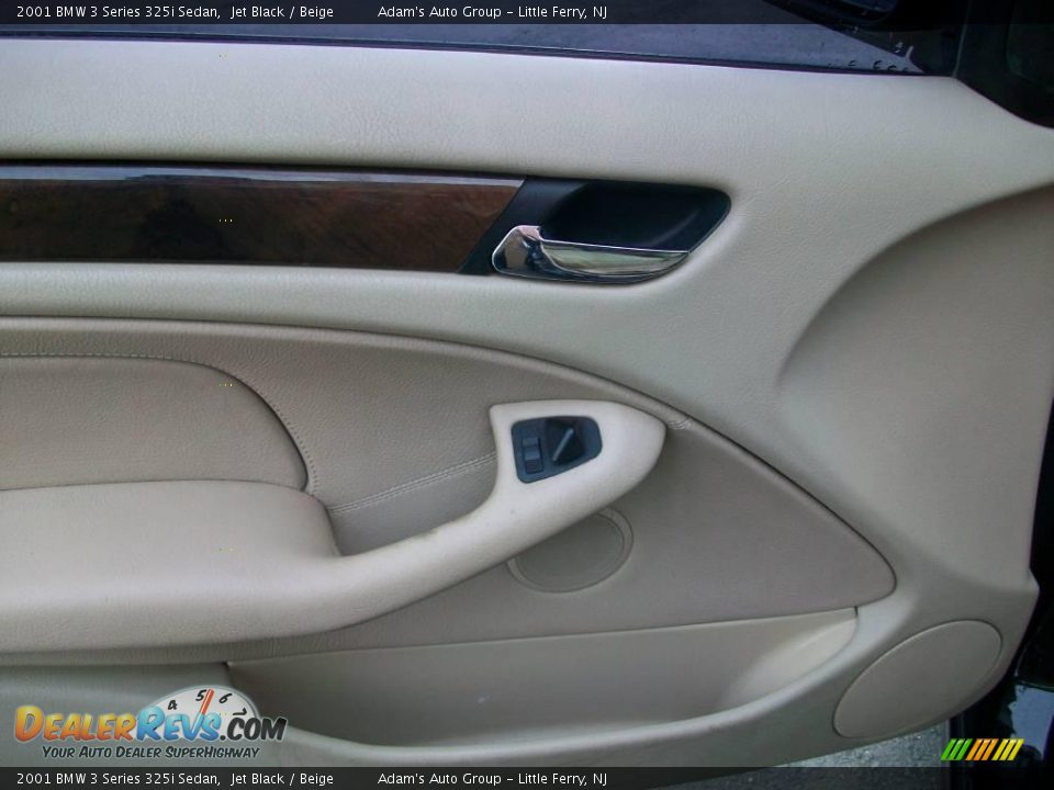 2001 BMW 3 Series 325i Sedan Jet Black / Beige Photo #9