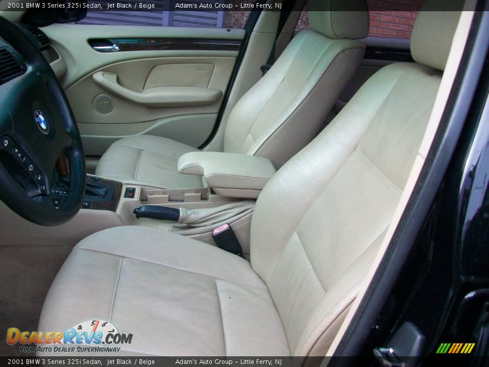 2001 BMW 3 Series 325i Sedan Jet Black / Beige Photo #10