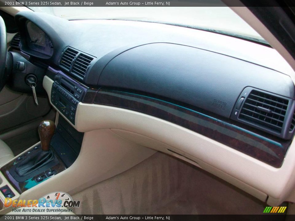 2001 BMW 3 Series 325i Sedan Jet Black / Beige Photo #23