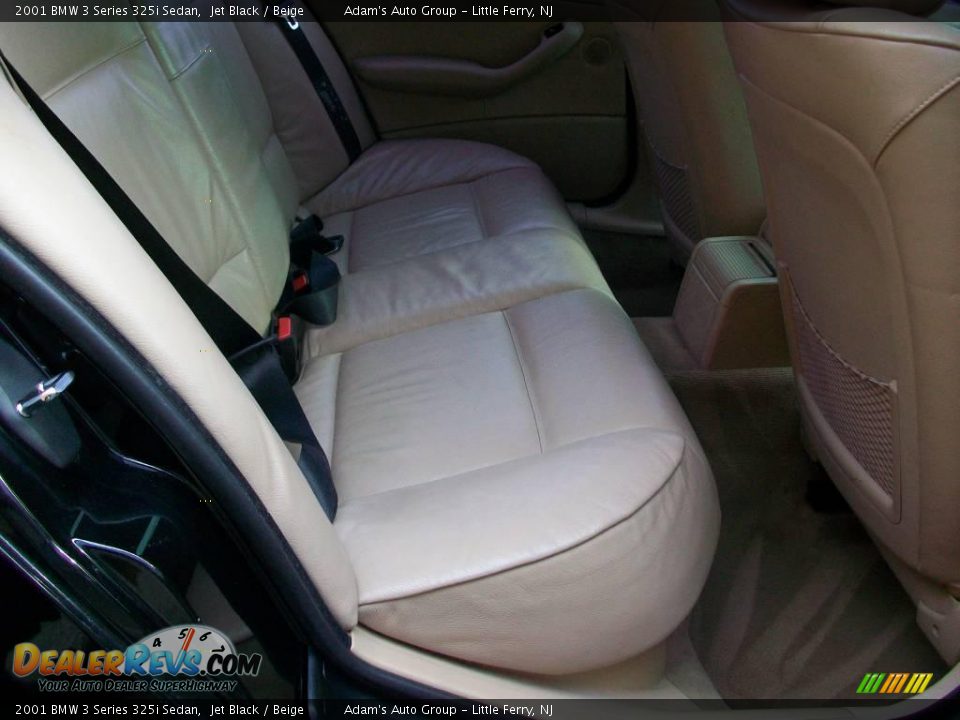 2001 BMW 3 Series 325i Sedan Jet Black / Beige Photo #25