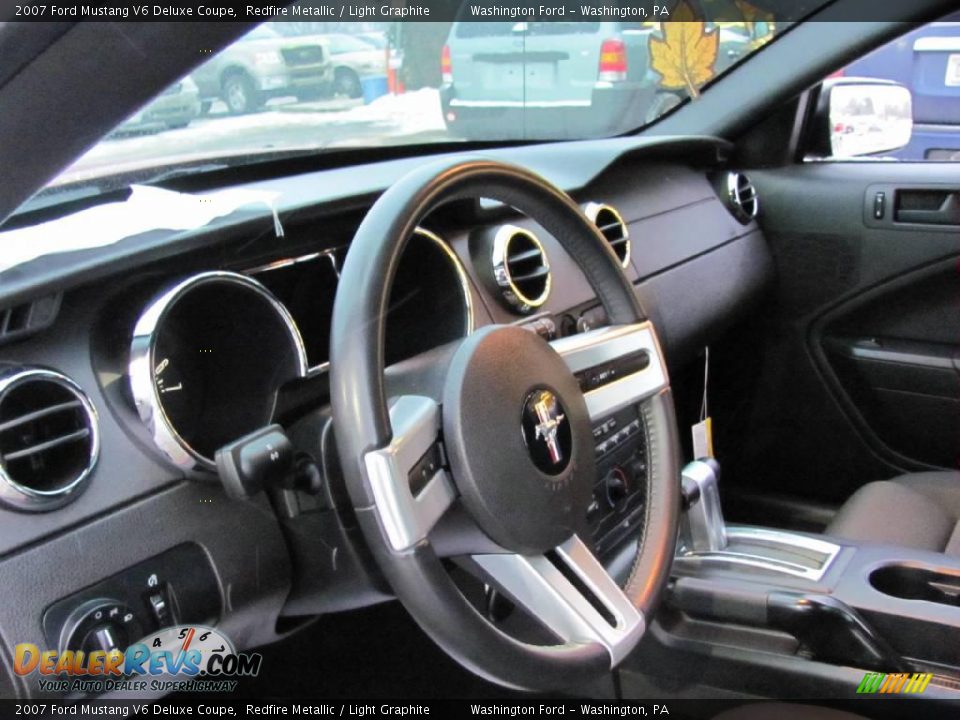 2007 Ford Mustang V6 Deluxe Coupe Redfire Metallic / Light Graphite Photo #7