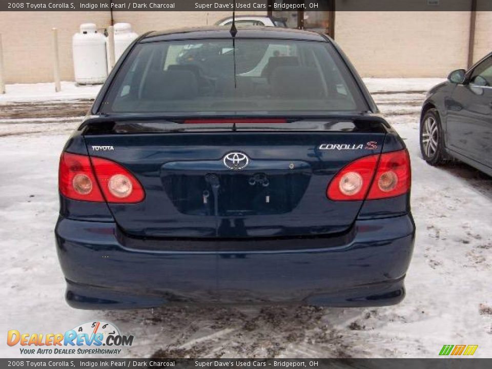 2008 Toyota Corolla S Indigo Ink Pearl / Dark Charcoal Photo #3