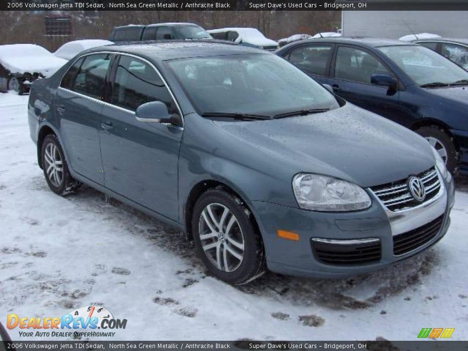 2006 Volkswagen Jetta TDI Sedan North Sea Green Metallic / Anthracite Black Photo #1