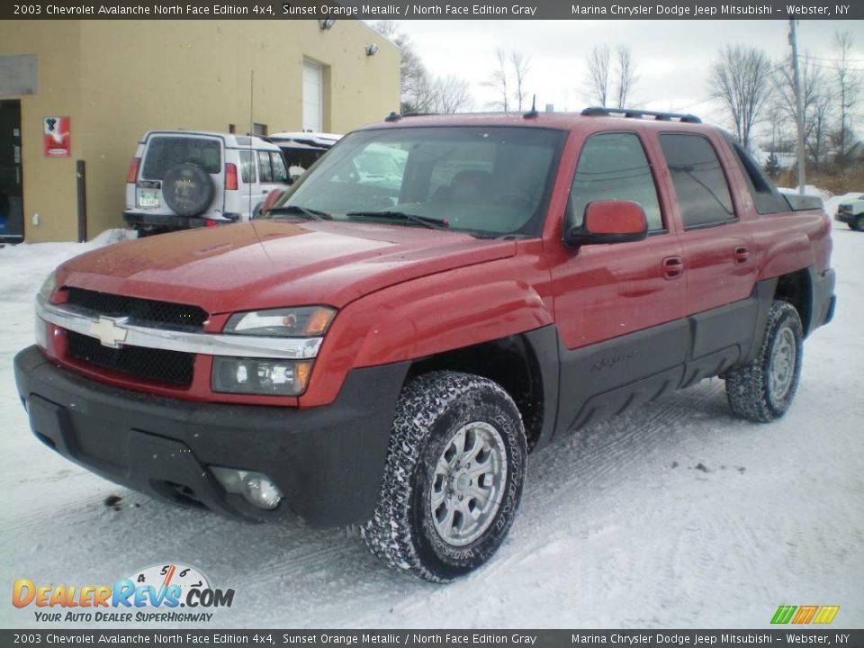 2003 Chevrolet Avalanche North Face Edition 4x4 Sunset Orange Metallic / North Face Edition Gray Photo #1