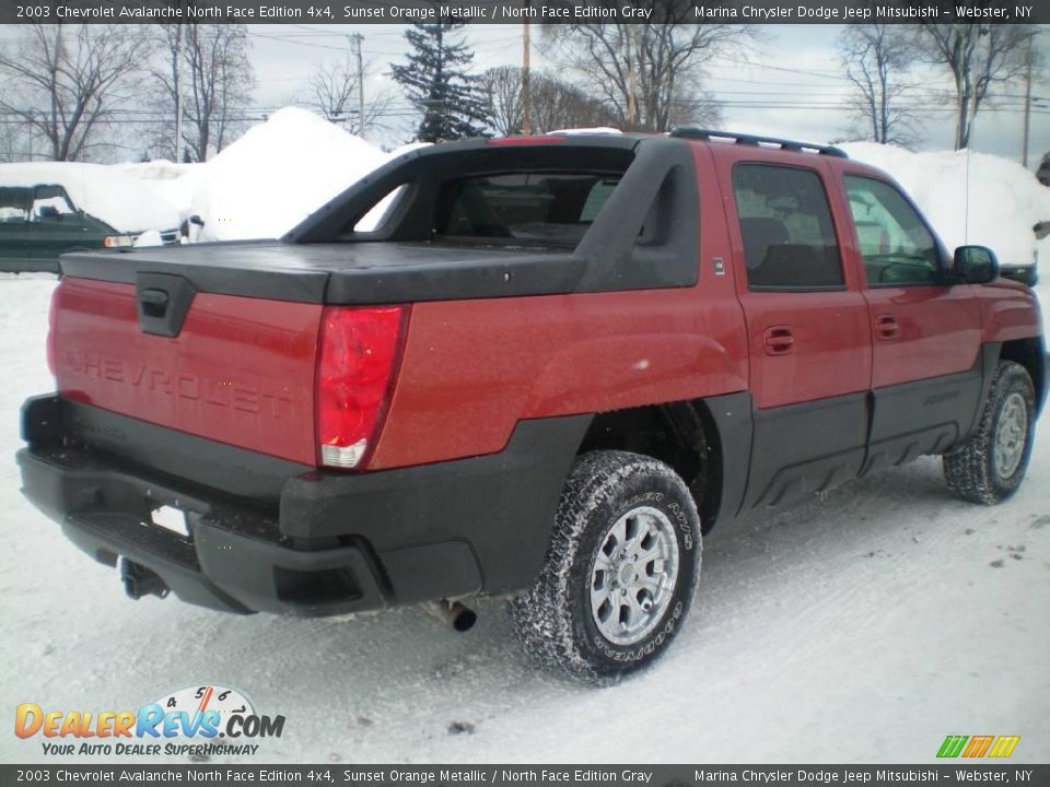 2003 Chevrolet Avalanche North Face Edition 4x4 Sunset Orange Metallic / North Face Edition Gray Photo #5