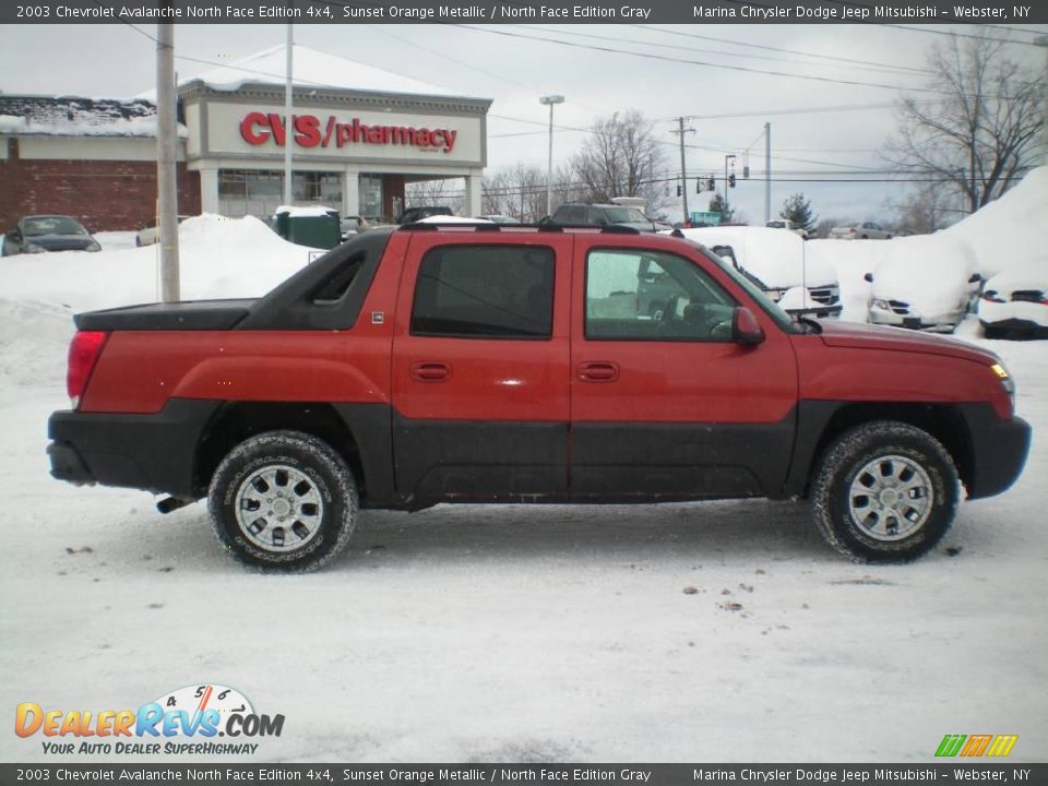 2003 Chevrolet Avalanche North Face Edition 4x4 Sunset Orange Metallic / North Face Edition Gray Photo #6