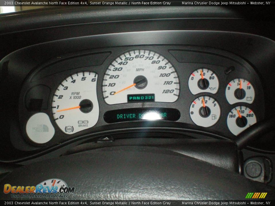 2003 Chevrolet Avalanche North Face Edition 4x4 Sunset Orange Metallic / North Face Edition Gray Photo #28