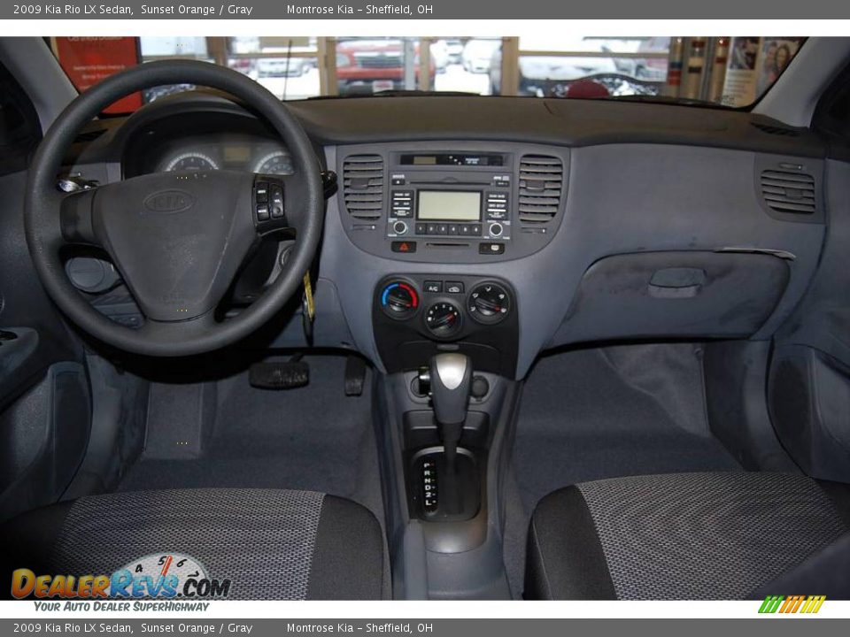 2009 Kia Rio LX Sedan Sunset Orange / Gray Photo #12