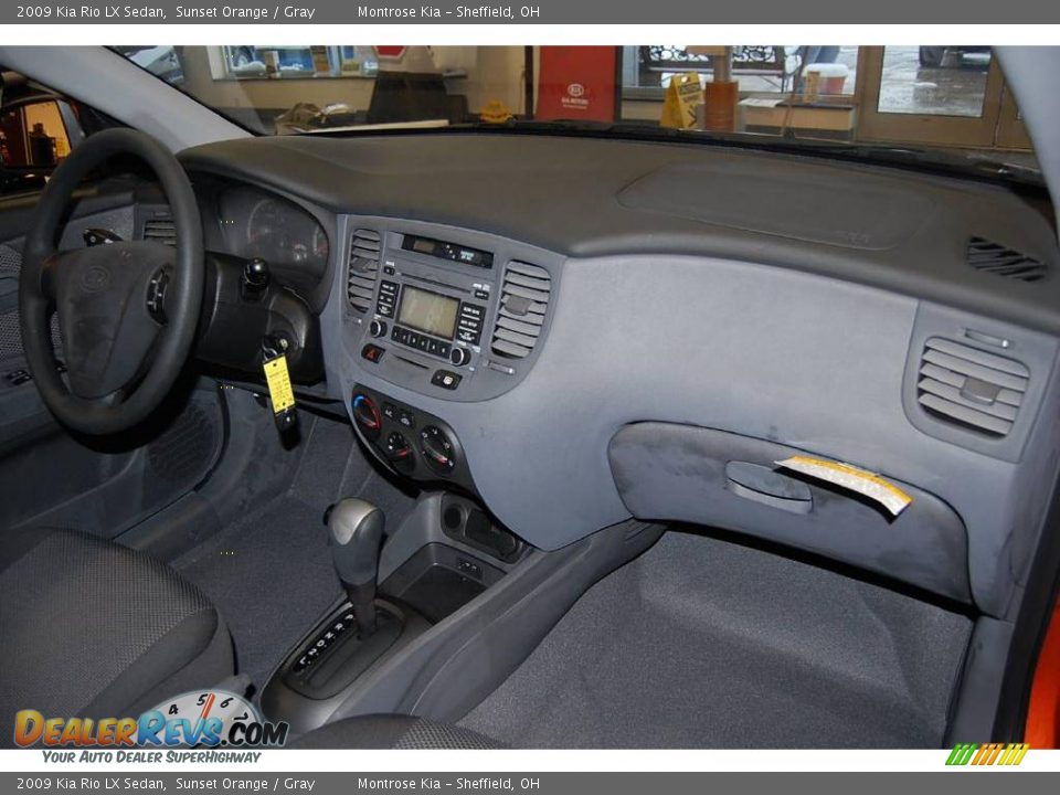 2009 Kia Rio LX Sedan Sunset Orange / Gray Photo #14