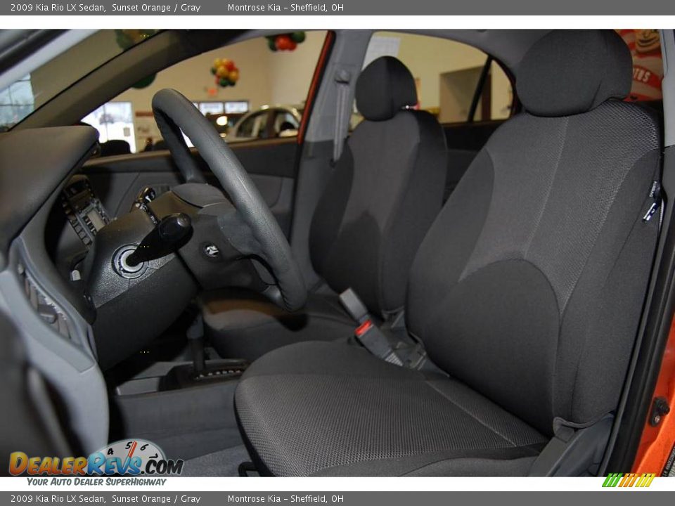2009 Kia Rio LX Sedan Sunset Orange / Gray Photo #15