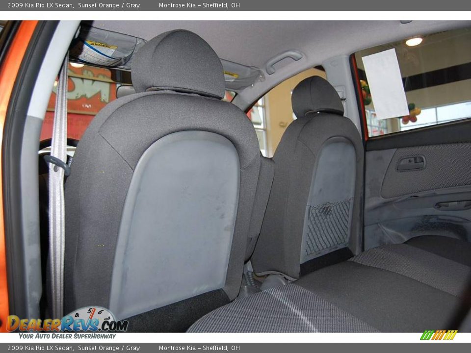 2009 Kia Rio LX Sedan Sunset Orange / Gray Photo #17
