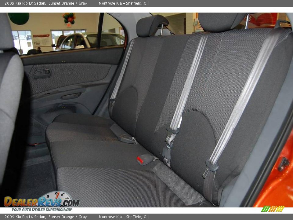 2009 Kia Rio LX Sedan Sunset Orange / Gray Photo #18