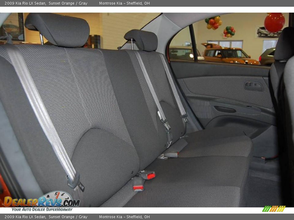 2009 Kia Rio LX Sedan Sunset Orange / Gray Photo #19