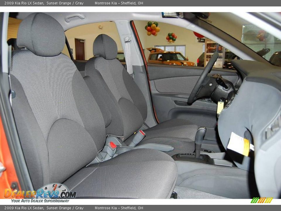2009 Kia Rio LX Sedan Sunset Orange / Gray Photo #21