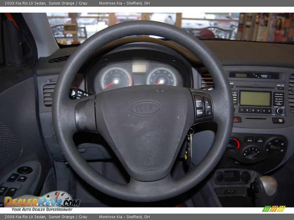2009 Kia Rio LX Sedan Sunset Orange / Gray Photo #25