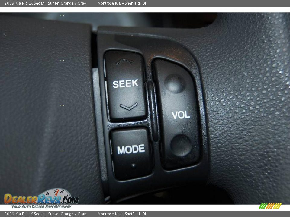 2009 Kia Rio LX Sedan Sunset Orange / Gray Photo #26