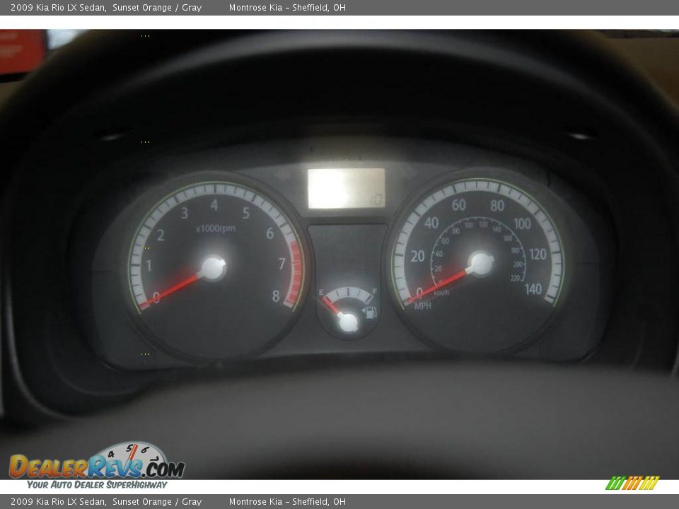 2009 Kia Rio LX Sedan Sunset Orange / Gray Photo #27