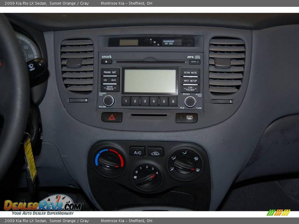 2009 Kia Rio LX Sedan Sunset Orange / Gray Photo #28