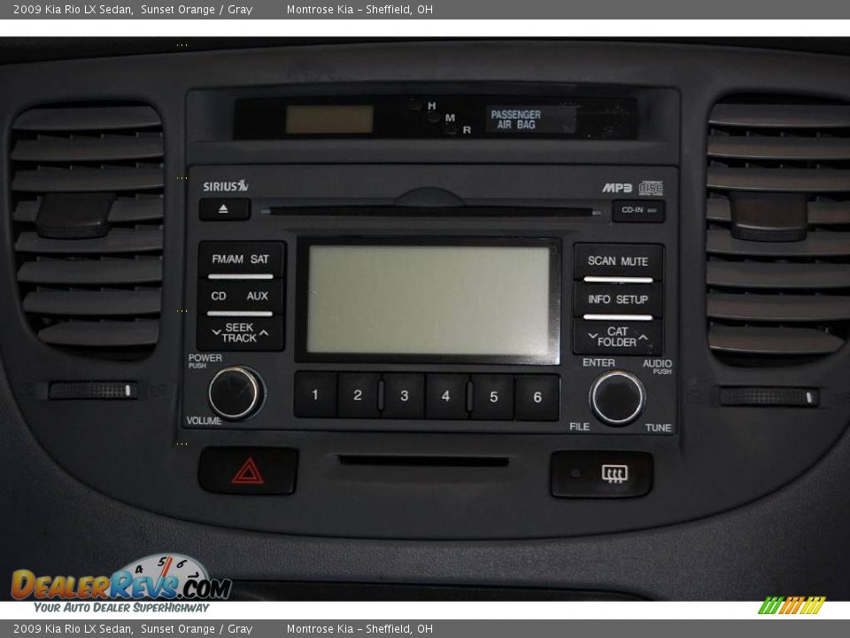 2009 Kia Rio LX Sedan Sunset Orange / Gray Photo #29