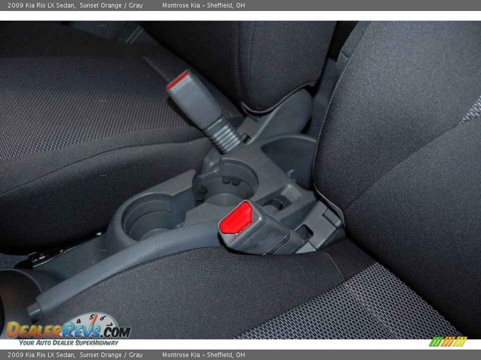 2009 Kia Rio LX Sedan Sunset Orange / Gray Photo #34