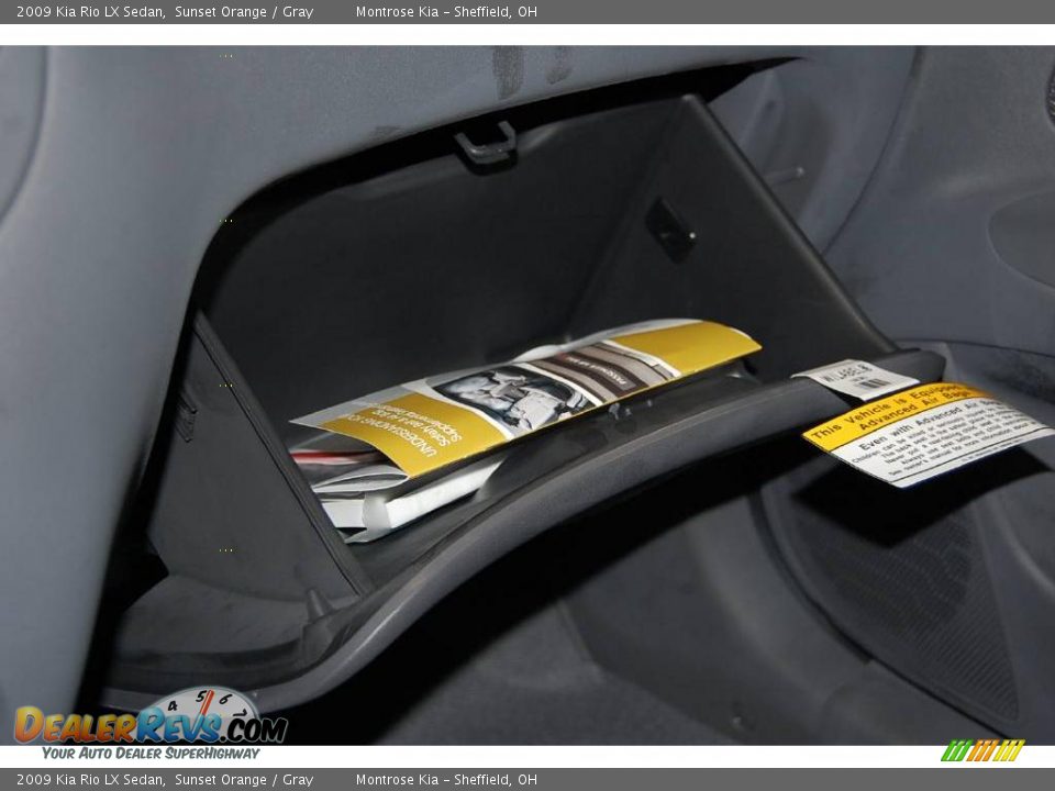 2009 Kia Rio LX Sedan Sunset Orange / Gray Photo #35