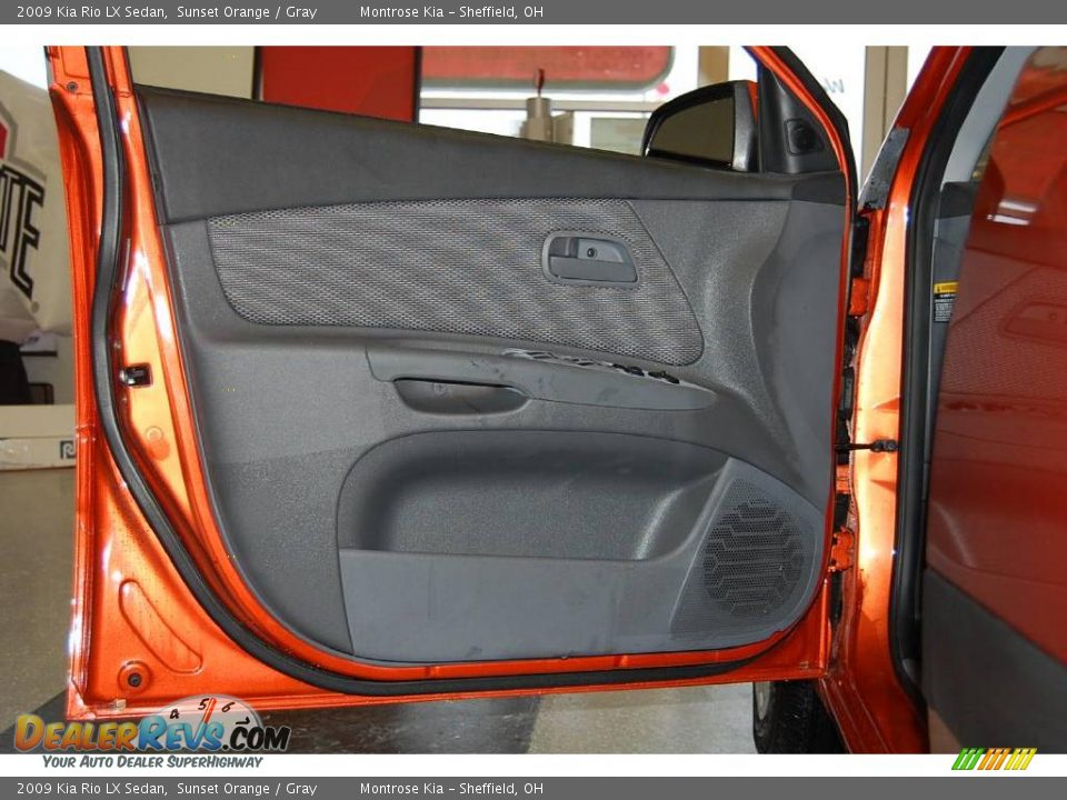 2009 Kia Rio LX Sedan Sunset Orange / Gray Photo #36