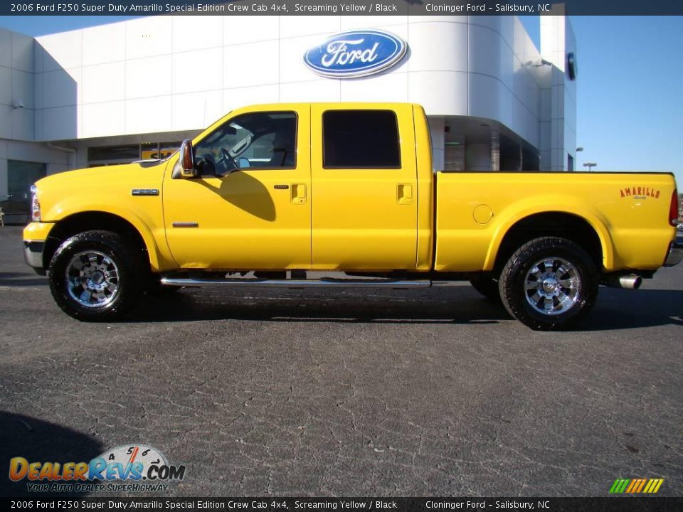 2006 Ford F250 Super Duty Amarillo Special Edition Crew Cab 4x4 Screaming Yellow / Black Photo #5