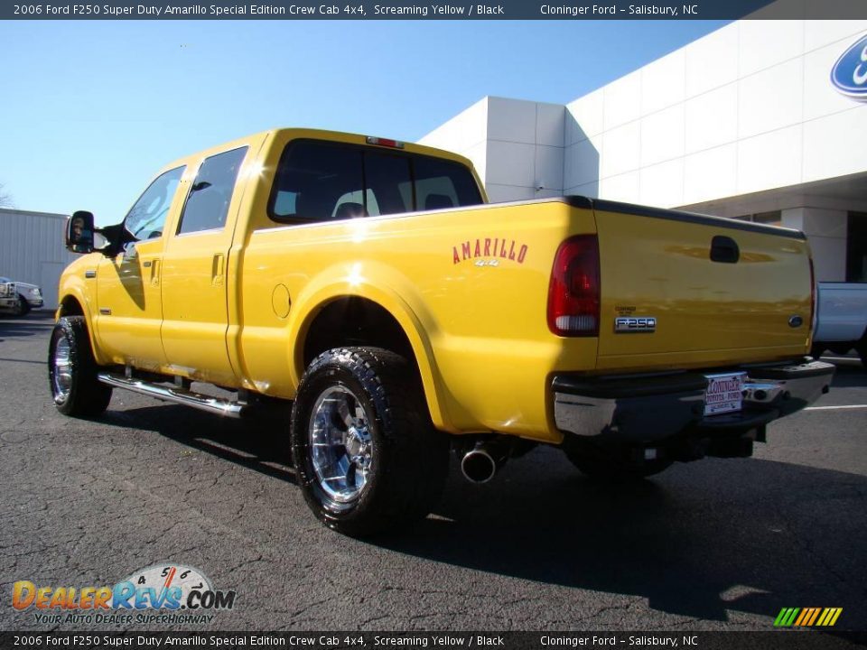 2006 Ford F250 Super Duty Amarillo Special Edition Crew Cab 4x4 Screaming Yellow / Black Photo #31