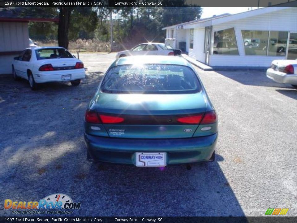 1997 Ford Escort Sedan Pacific Green Metallic / Gray Photo #6