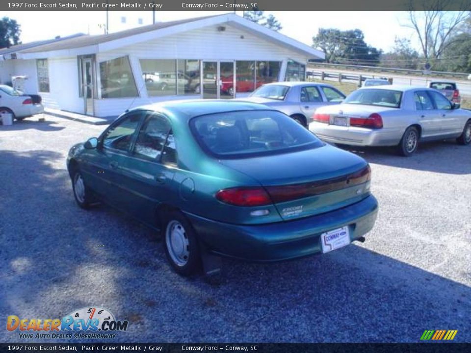 1997 Ford Escort Sedan Pacific Green Metallic / Gray Photo #7