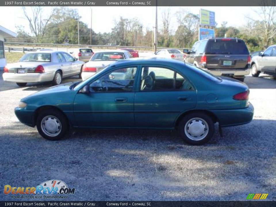 1997 Ford Escort Sedan Pacific Green Metallic / Gray Photo #8