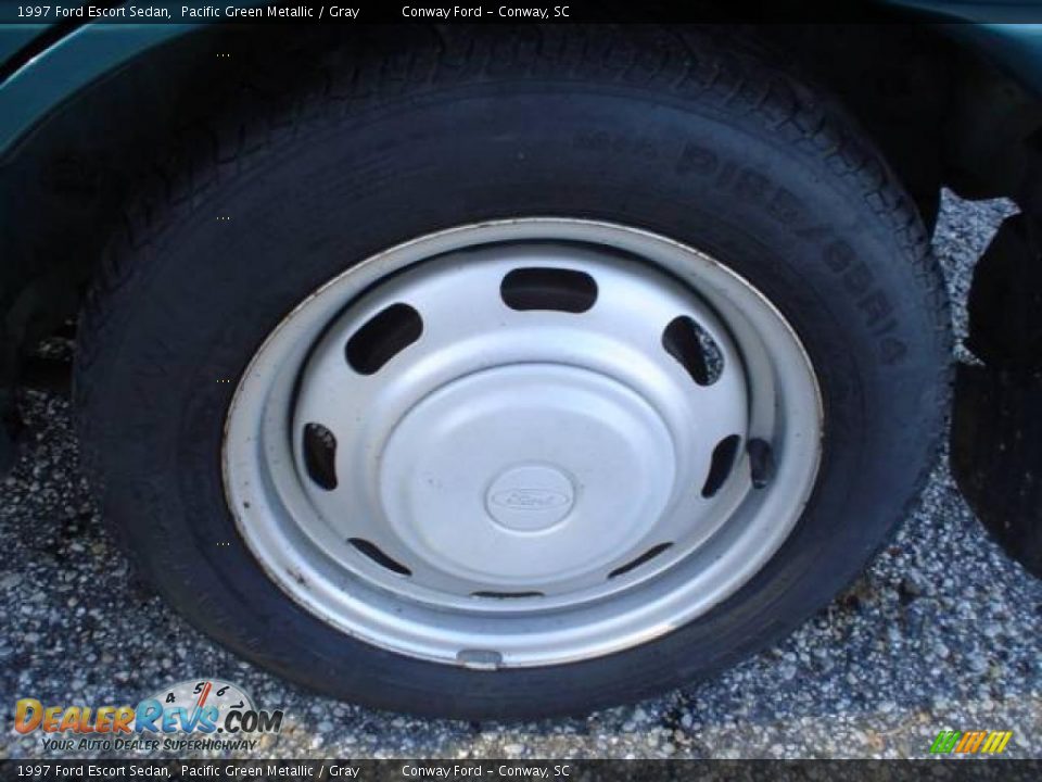 1997 Ford Escort Sedan Pacific Green Metallic / Gray Photo #9