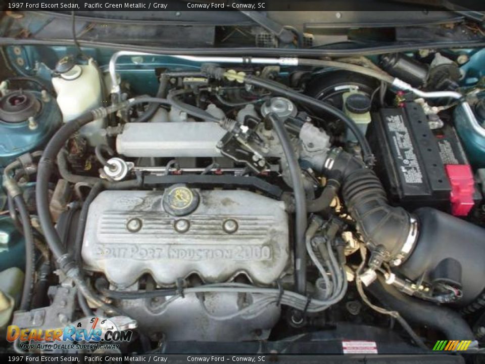 1997 Ford Escort Sedan Pacific Green Metallic / Gray Photo #11