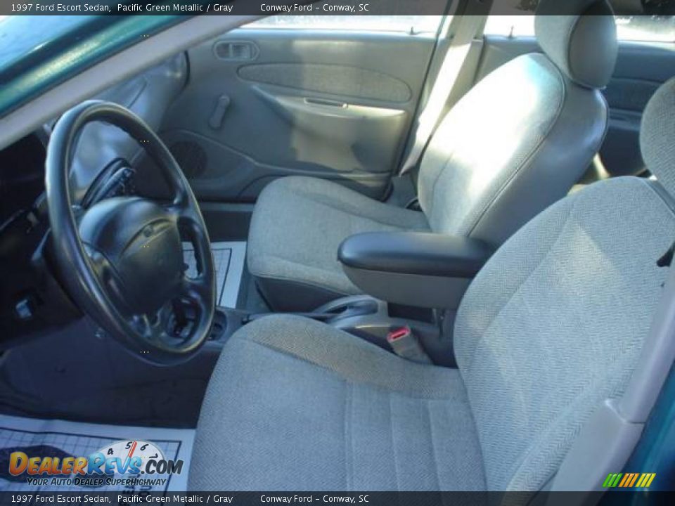 1997 Ford Escort Sedan Pacific Green Metallic / Gray Photo #19