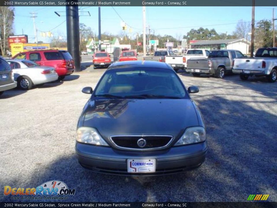 2002 Mercury Sable GS Sedan Spruce Green Metallic / Medium Parchment Photo #2