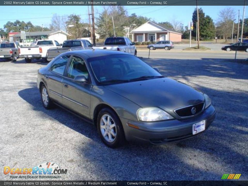 2002 Mercury Sable GS Sedan Spruce Green Metallic / Medium Parchment Photo #3